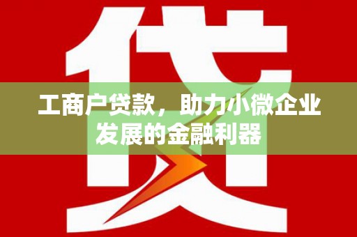 班戈工商户贷款,助力小微企业发展的金融利器 班戈工商户贷款,助力小微企业发展的金融利器