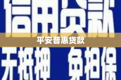 班戈平安普惠贷款