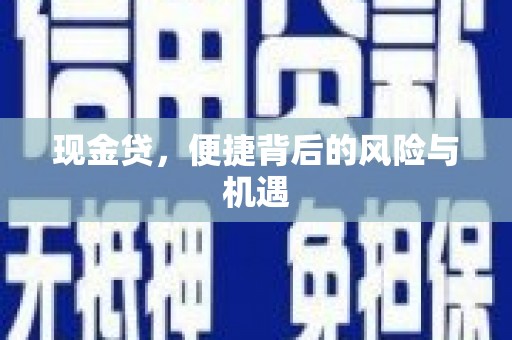 班戈现金贷，便捷背后的风险与机遇