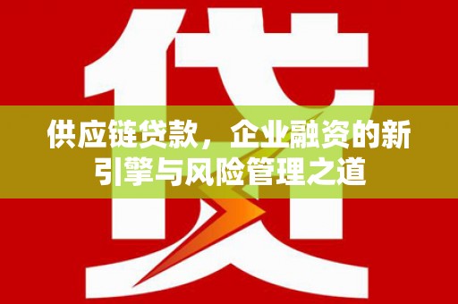 班戈供应链贷款，企业融资的新引擎与风险管理之道
