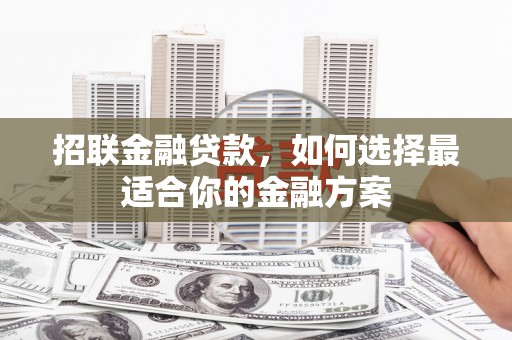 班戈招联金融贷款，如何选择最适合你的金融方案