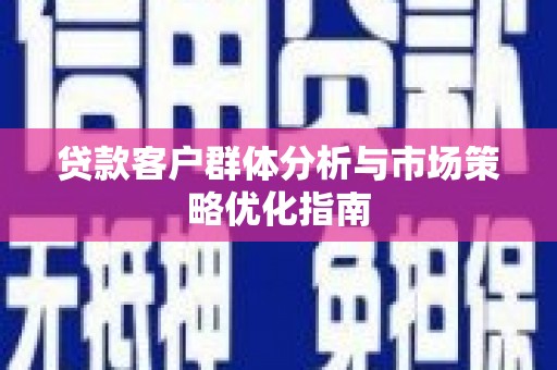 班戈贷款客户群体分析与市场策略优化指南