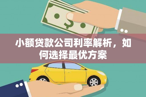 班戈小额贷款公司利率解析，如何选择最优方案