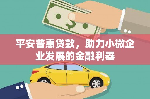 班戈平安普惠贷款，助力小微企业发展的金融利器