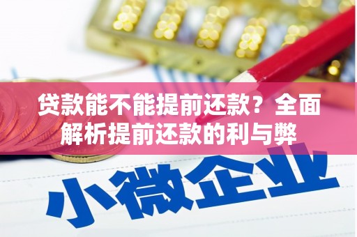班戈贷款能不能提前还款？全面解析提前还款的利与弊